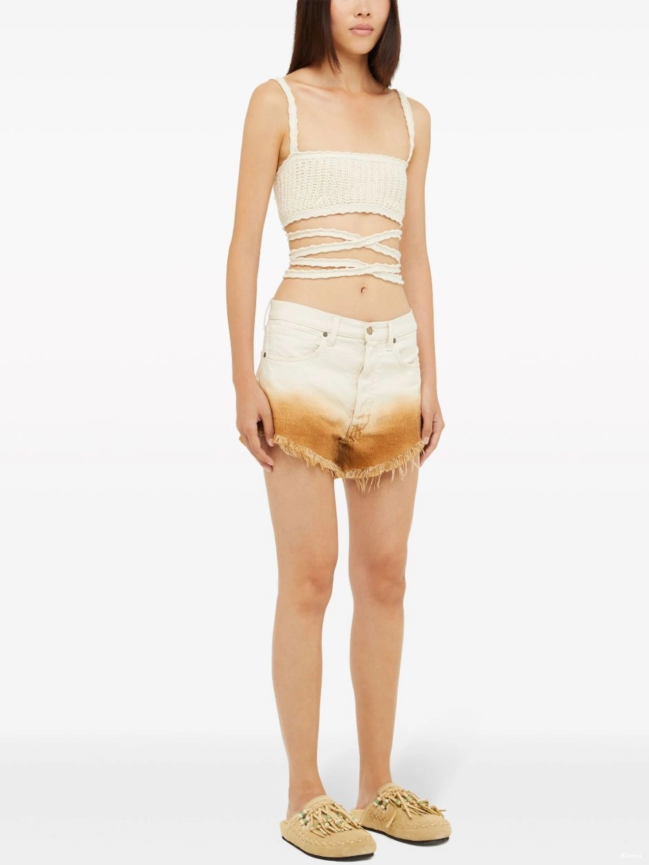 Affordable gradient Bright denim Alanui shorts Women Hues 0705